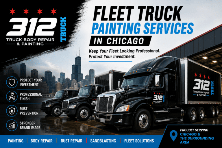 Fleet Truck Painting Services in Chicago: How to Keep Your Commercial Vehicles Looking Professional