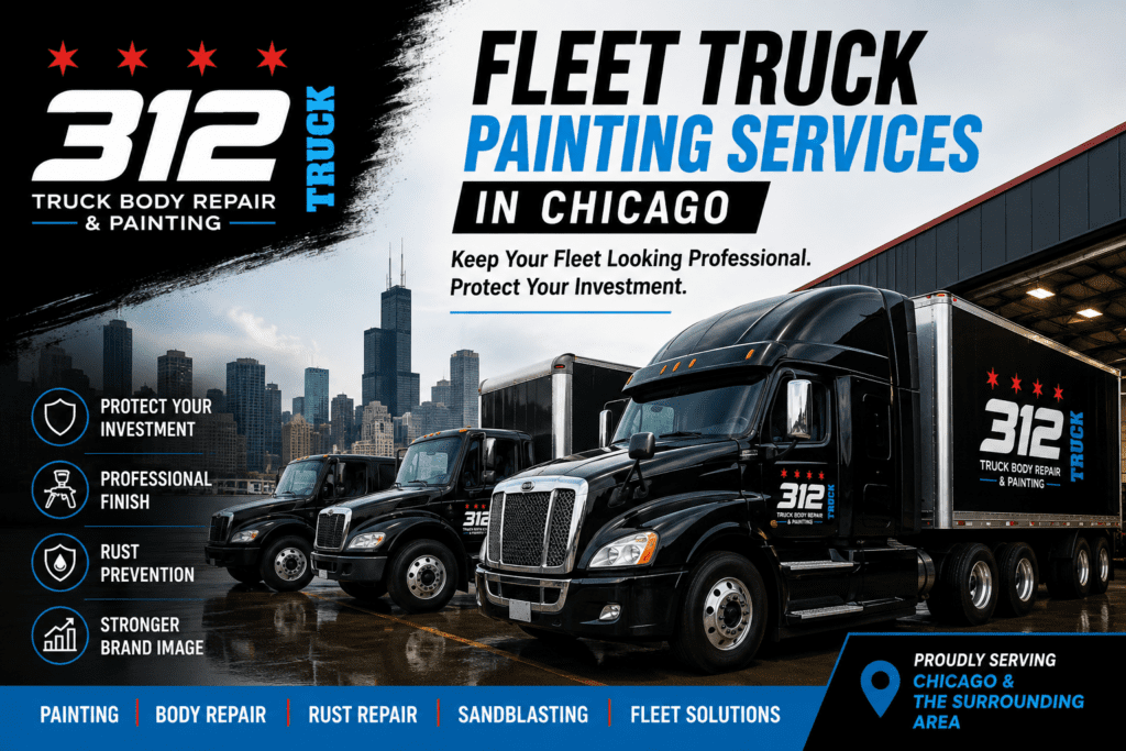 Fleet Truck Painting Services in Chicago: How to Keep Your Commercial Vehicles Looking Professional